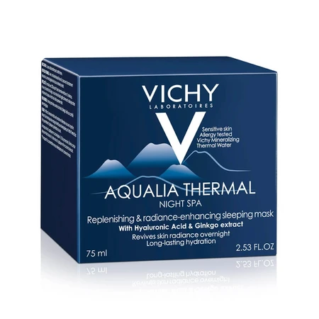Vichy Aqualia Thermal SPA Gel-Crema Hidratante de Noche con efecto anti-obesidad, 75 ml