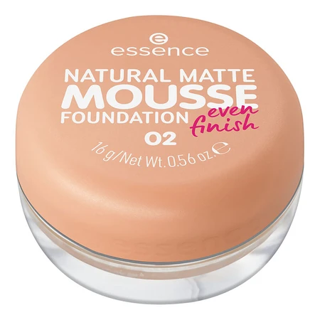 Fond de teint mousse mat naturel, 02, 16 g, Essence