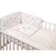 Literie 3 pi&#232;ces avec protection lat&#233;rale Airy, 120 &#215; 60 cm, beige