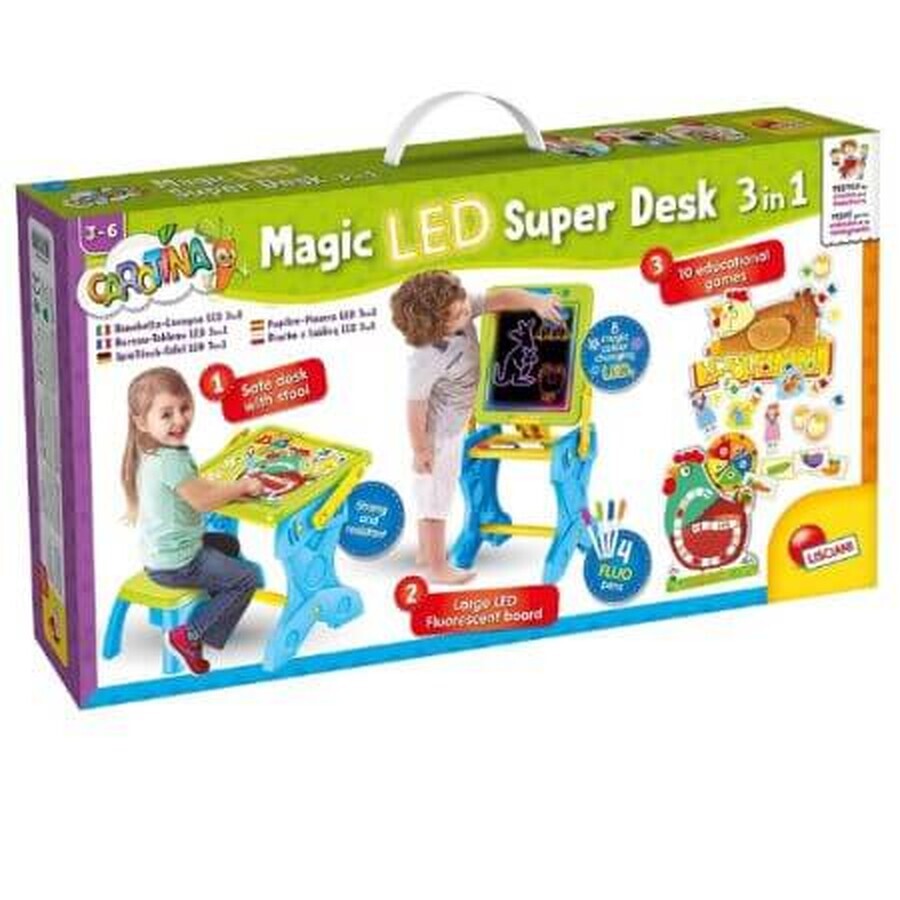 Tavolo attività 3in1 con Led, +3 anni, Lisciani