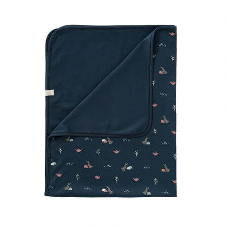 Deken van biologisch katoen, Rabbit Mood Indigo, Fresk