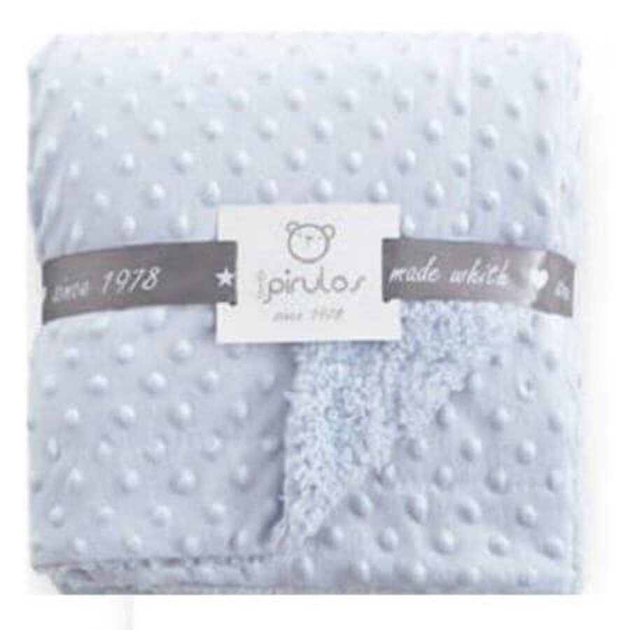 Acquista Coperta doppia Sherpa a pois blu, 80x110 cm, Pirulos Coperta doppia Sherpa a pois blu, 80x110 cm, Pirulos