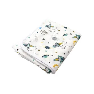 Couverture double en mousseline, Planet, 80x100 cm, Baltic Baby