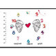 Gewatteerde deken met patroon, 100 x 150 cm, Hart, Drool