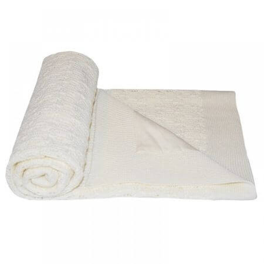 Knitted baby blanket, 100% cotton, 80x80 cm, Eko