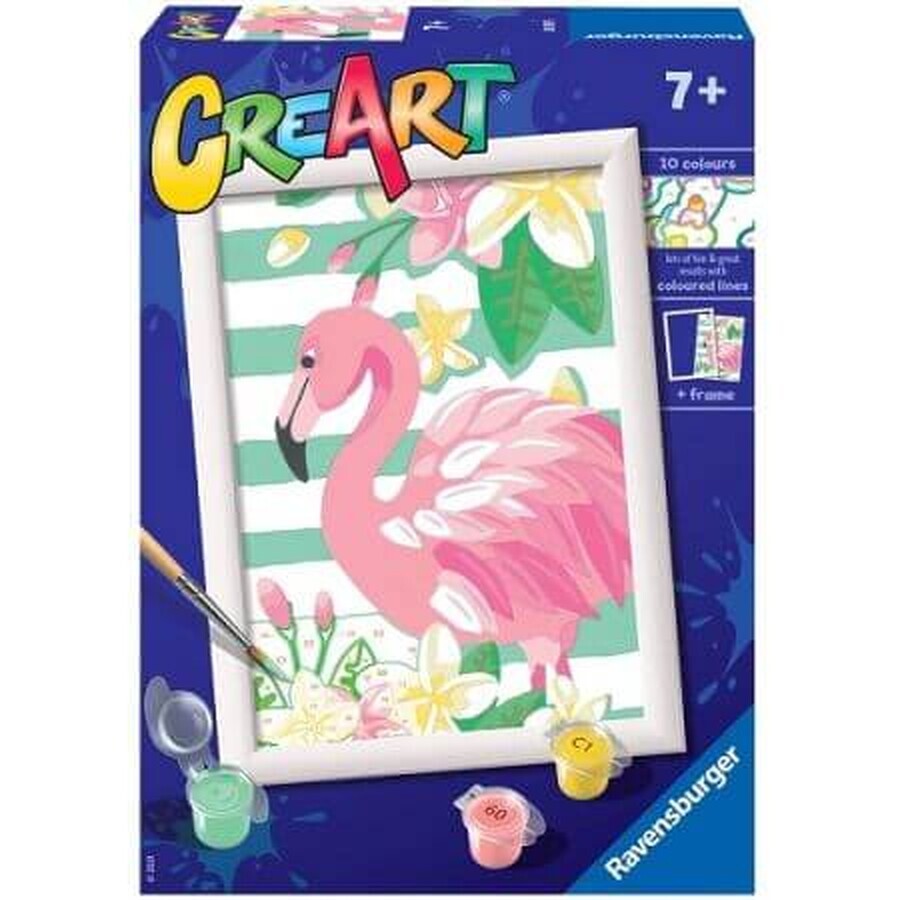 Pintura por números Flamingo Creart, +7 años, Ravensburger