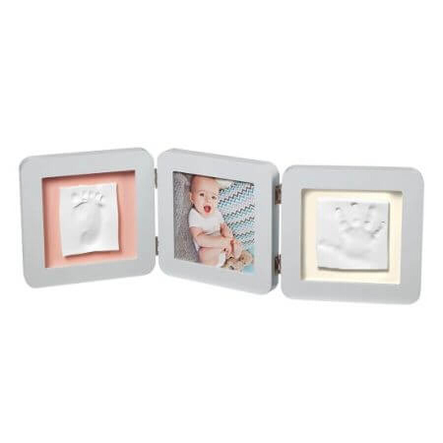 White Essential double print photo frame, +0 months, Baby Art
