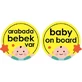 Signe auto Baby on Board, jaune, BabyJem