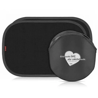 TravelKid Sun Pure Reer 86121 Set van 2 zonnekleppen voor in de auto met lijm zonder zuignappen