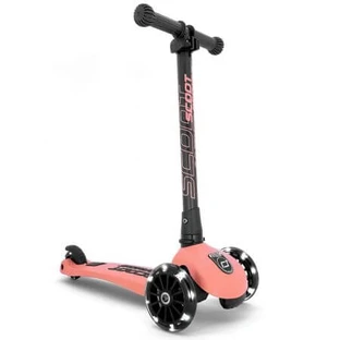 Patinete infantil Highwaykick 3 ajustable y plegable con ruedas luminosas, 3 - 6 años, Peach, Scoot &amp; Ride