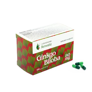 Ginkgo Biloba 80mg, 60 gélules, Remedia