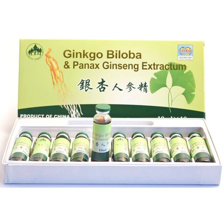 Ginkgo Biloba y Panax Ginseng, 10 ampollas x 10ml, Sanye
