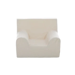 Sillón infantil de terciopelo, Blanco, Twindeco