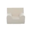 Sillón infantil de terciopelo, Blanco, Twindeco