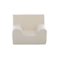 Sillón infantil de terciopelo, Blanco, Twindeco