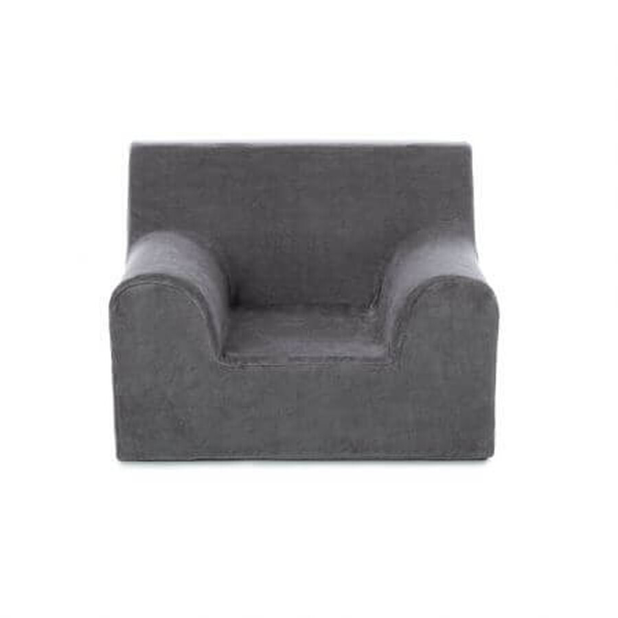 Children's velvet armchair, Grey, Twindeco