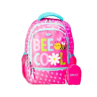 Pink backpack Bee Cool, 38 cm, Albinuta, Daco