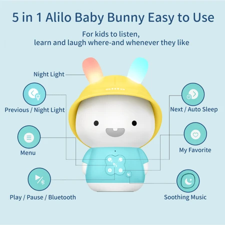 Conejito interactivo con cuentos y canciones, Roz, Alilo Baby Bunny
