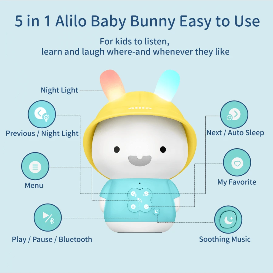 Conejito interactivo con cuentos y canciones, Roz, Alilo Baby Bunny
