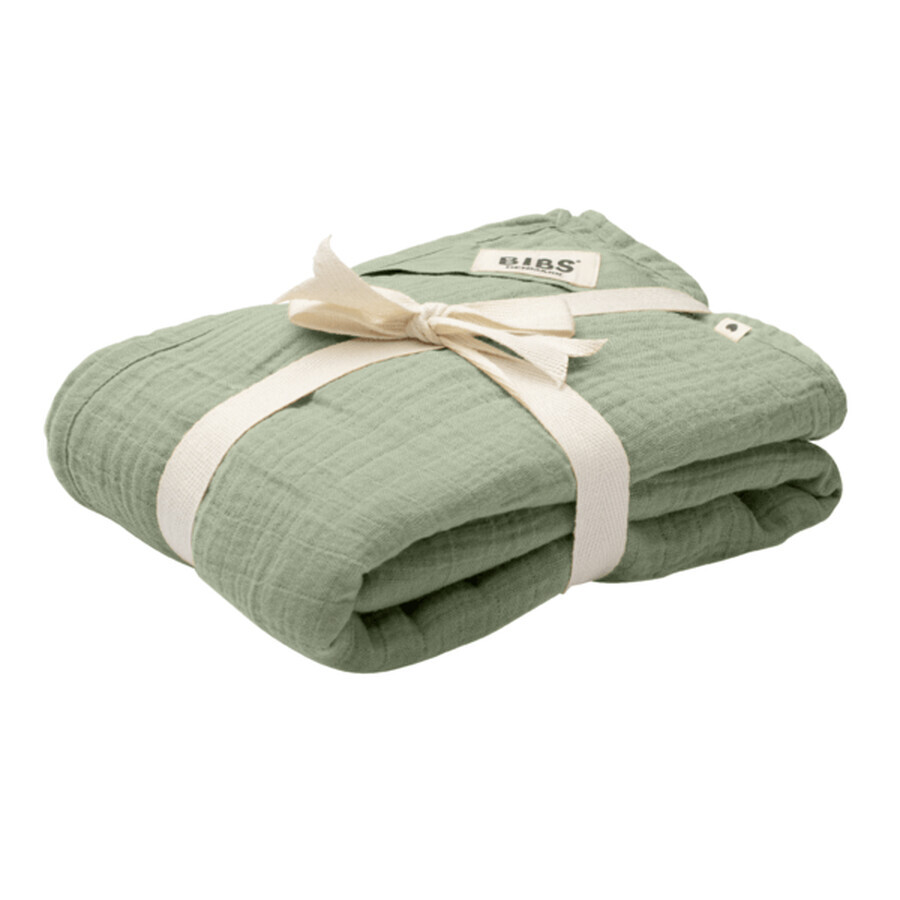 Muslin Swaddle, 120x120 cm, Sage, Bibs