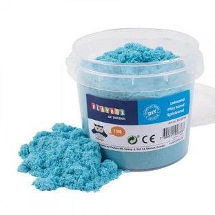 Speelzand kinetisch zand, 3 jaar+, Lichtblauw, 1kg, Speeldoos