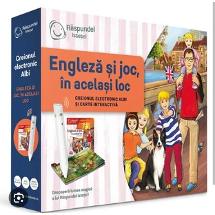 Pencil and interactive book pack, English and game in one place, Raspundel Istetel