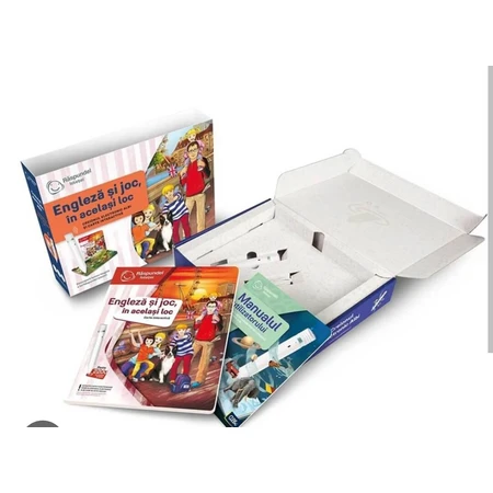 Pencil and interactive book pack, English and game in one place, Raspundel Istetel