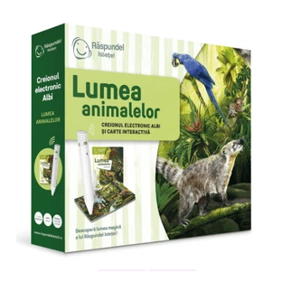 Pencil and interactive book pack, Animal World, Raspundel Istetel