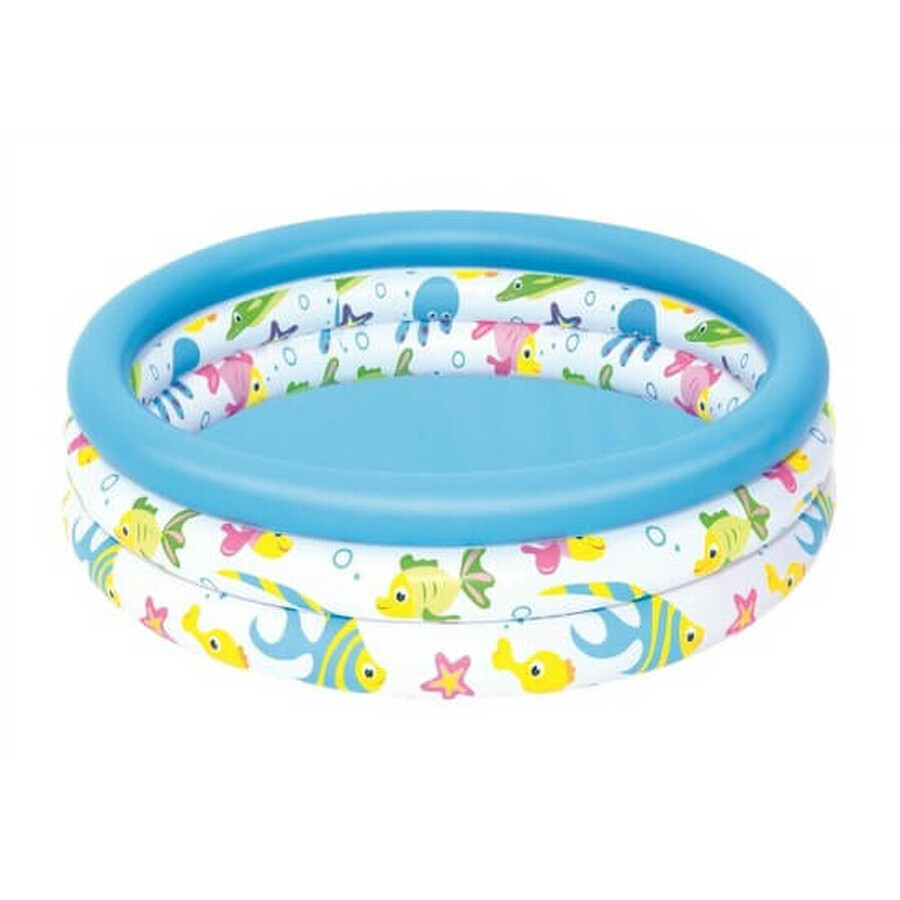 Inflatable swimming pool, Ocean life, +2 years, 102x25 cm, Bestway