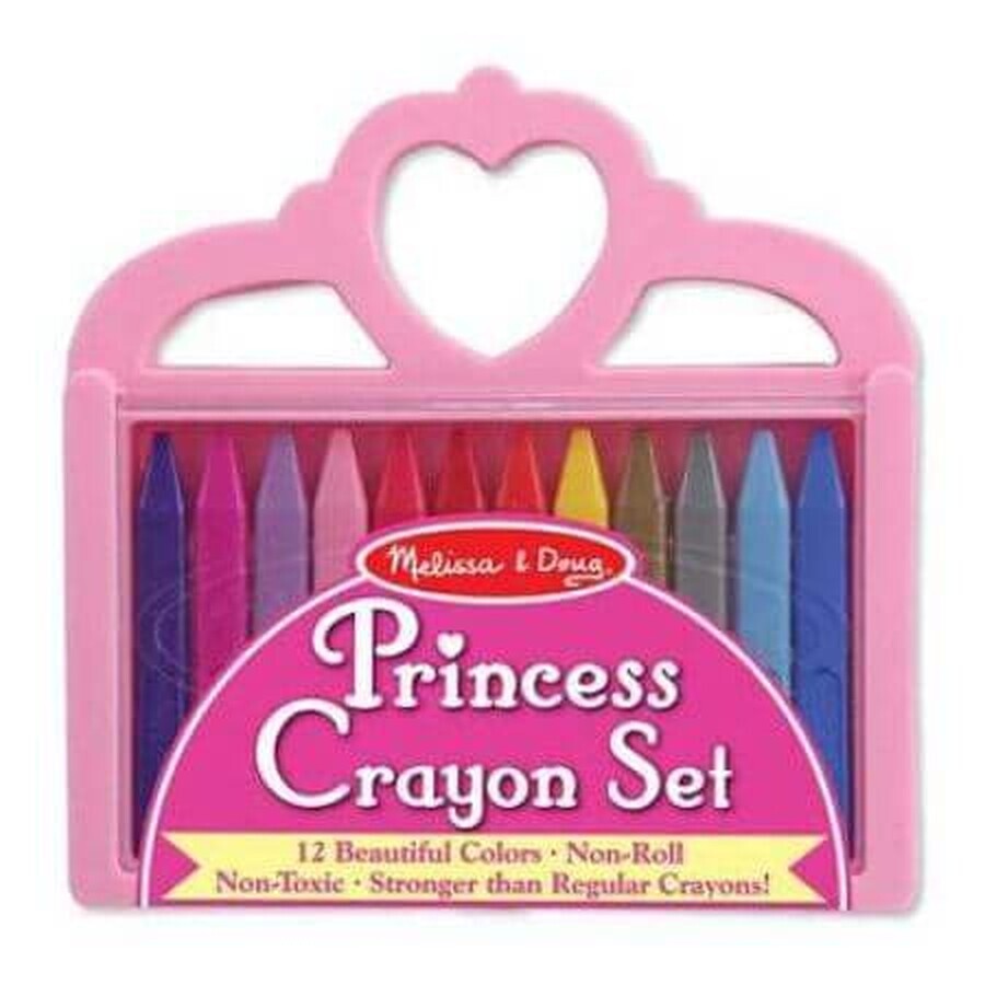 Cumpără Set 12 creioane colorate triunghiulare Princess, Melissa&Doug Set 12 creioane colorate triunghiulare Princess, Melissa&Doug