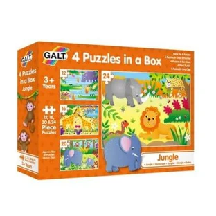 Set of 4 Jungle puzzles, +3 years, Galt