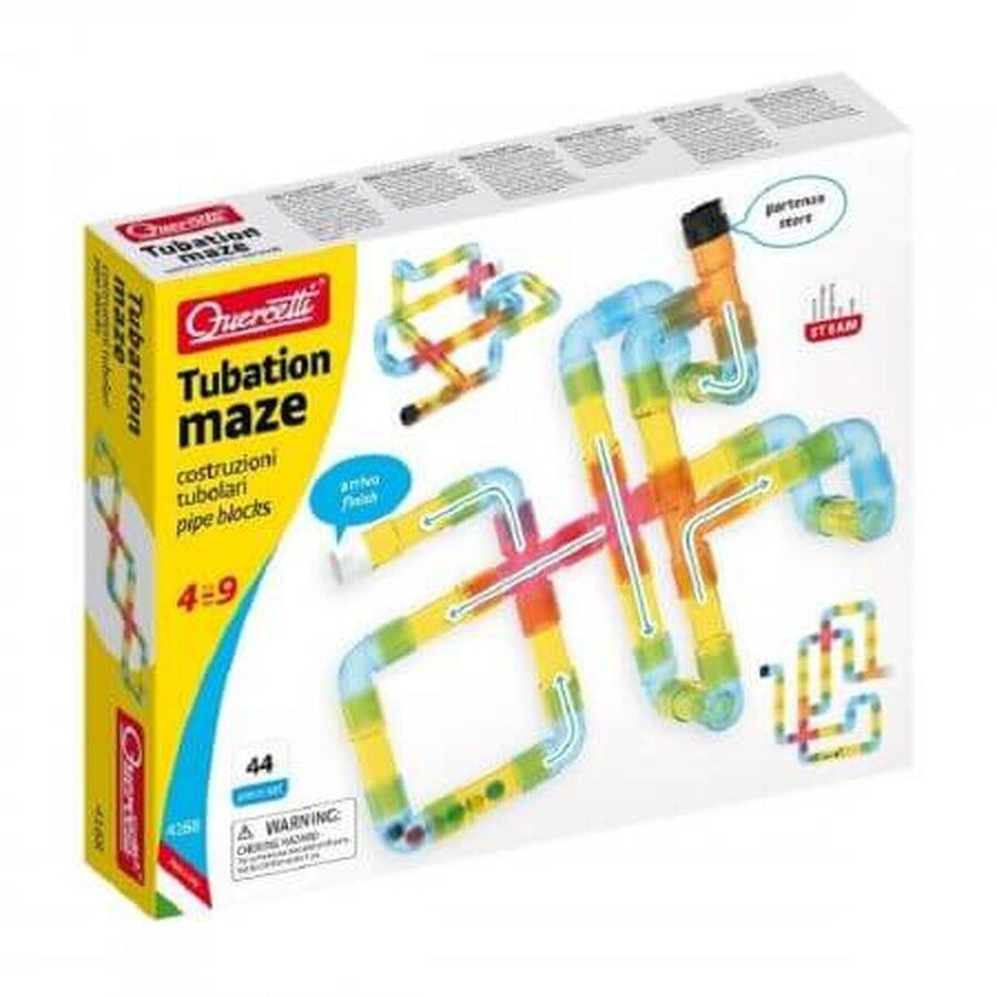 Juego de construcción, Laberinto de tubos, Quercetti