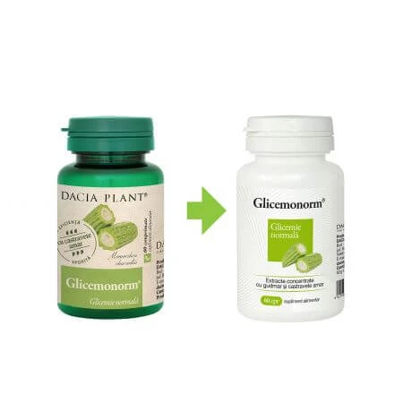Glicemonorm, 60 tablets, 1+1, Dacia Plant