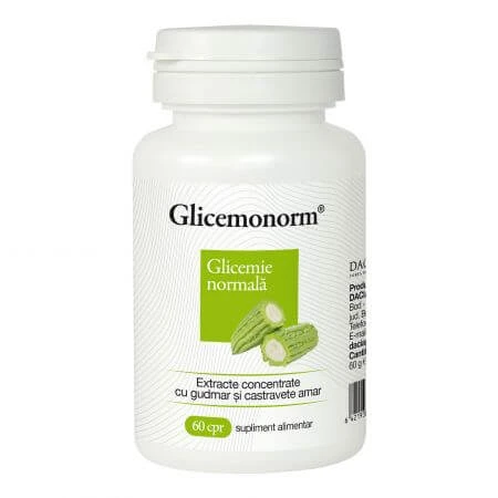 Glicemonorm, 60 tablets, 1+1, Dacia Plant