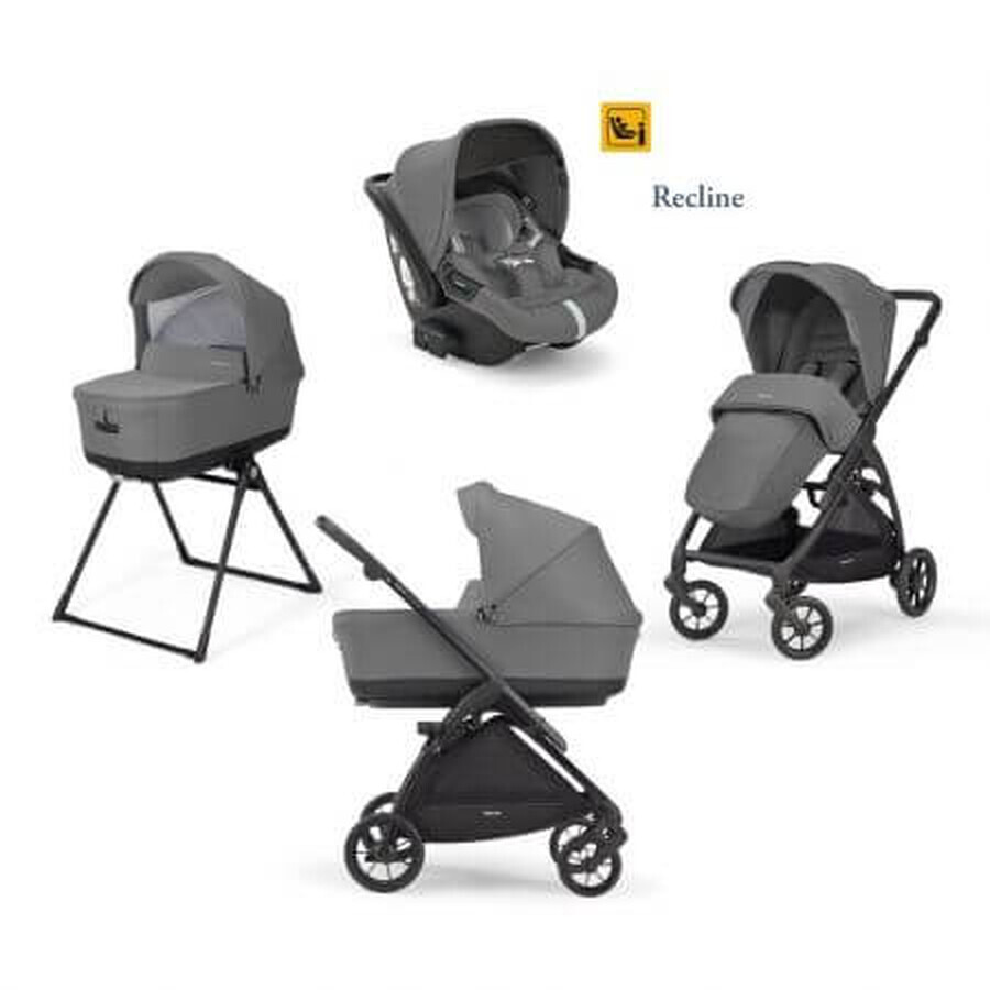 Electa Quattro Darwin Système 3 en 1, Chelsea Grey, Chelsea Grey, Inglesina