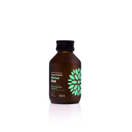 Thé fermenté biologique avec probiotiques Kombucha Shot Relax, 100 ml, Vigo