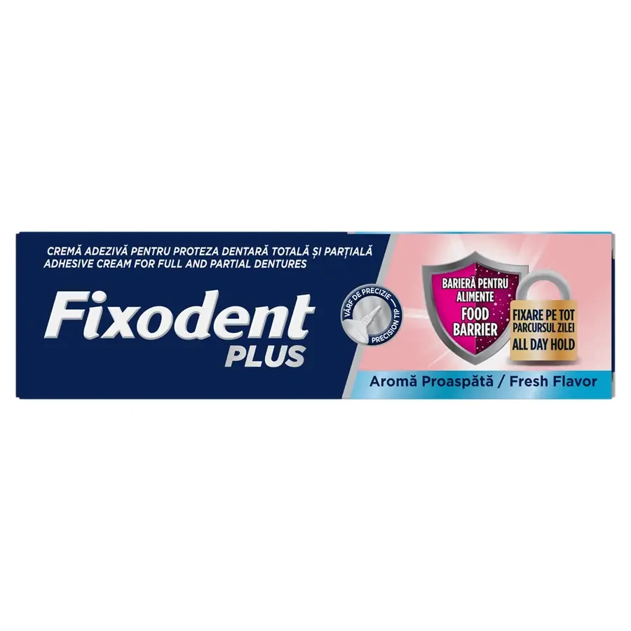 Food Barrier Fresh denture adhesive, 40 g, Fixodent Plus