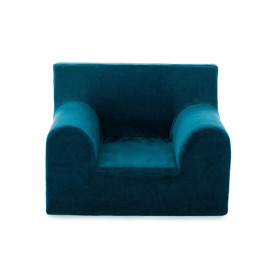 Samt-Sessel für Kinder, Petrol Blau, Twindeco