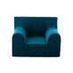 Sill&#243;n de terciopelo para ni&#241;os, Azul petr&#243;leo, Twindeco