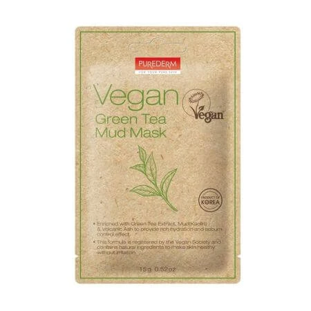 Masque à l'argile avec extrait de thé vert et cendres volcaniques, 15 g, Purederm