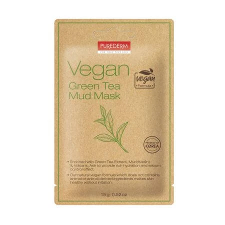 Masque à l'argile avec extrait de thé vert et cendres volcaniques, 15 g, Purederm