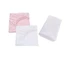 Set aus 2 Bettlaken + wasserdichter Bezug, 120x60 cm, Weiß/Rot, Fic Baby