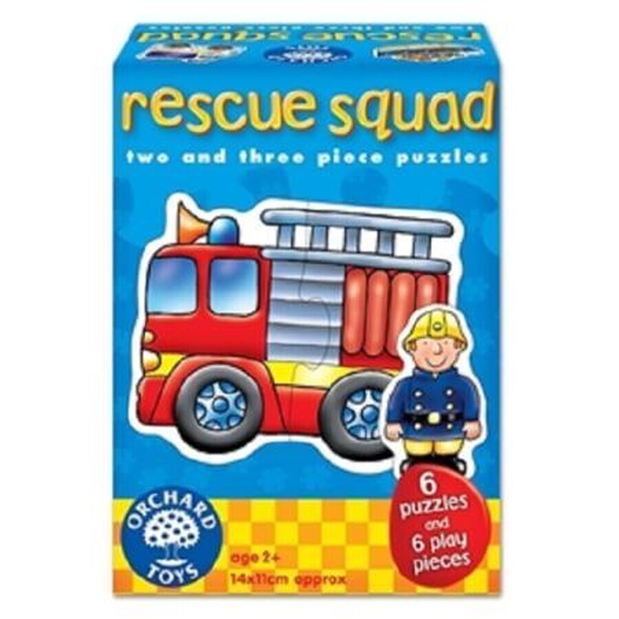 Set of 6 puzzles Rescue Team 2 and 3 pieces, Orchard Toys