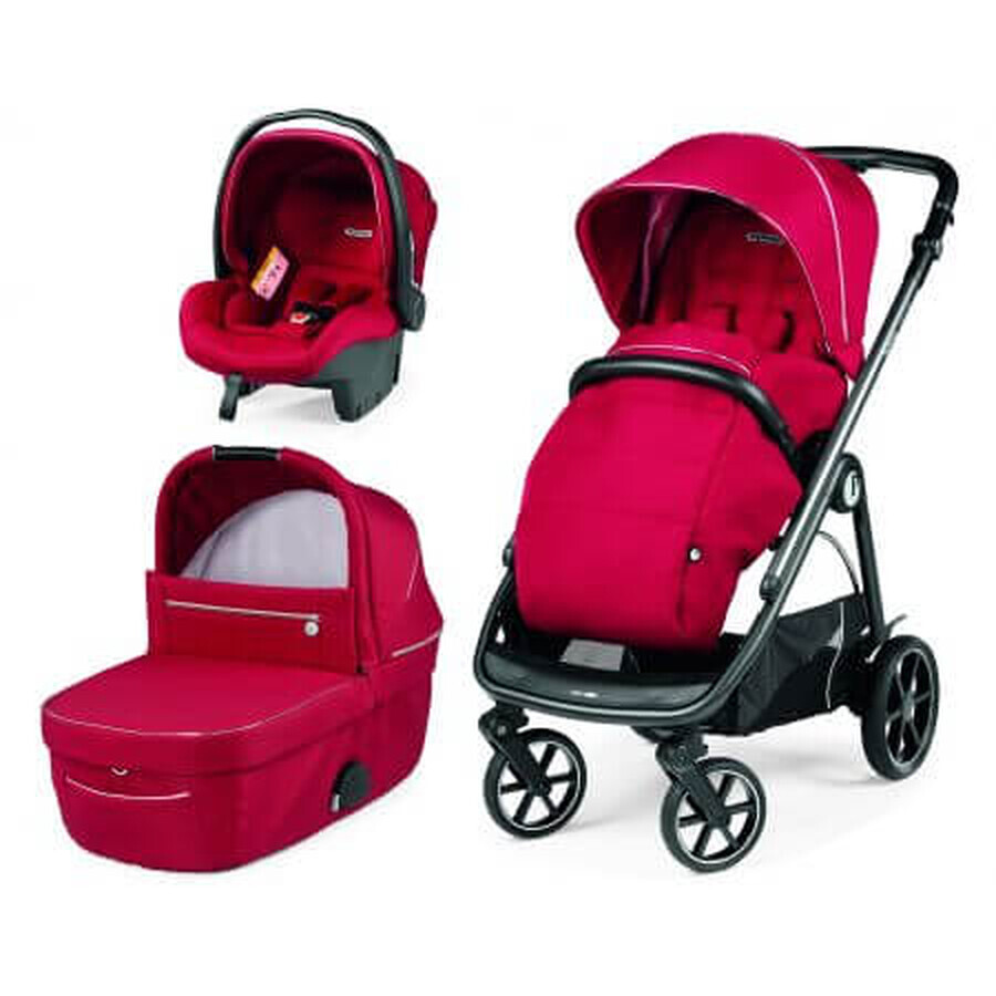Veloce Primo Viaggio SL, Red Shine, Peg Perego, 3 in 1 Kinderwagensystem