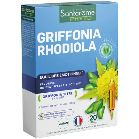 Griffonia Rhodiola, 20 ampollas, Santarome