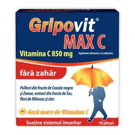 Gripovit Max C sugar-free, 10 sachets, Zdrovit