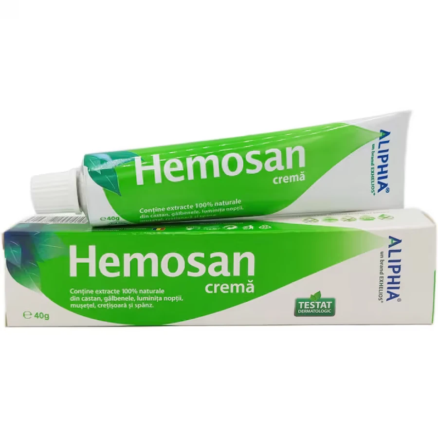 Hemosan crema Aliphia pentru zone inflamate, 40 g, Exhelios