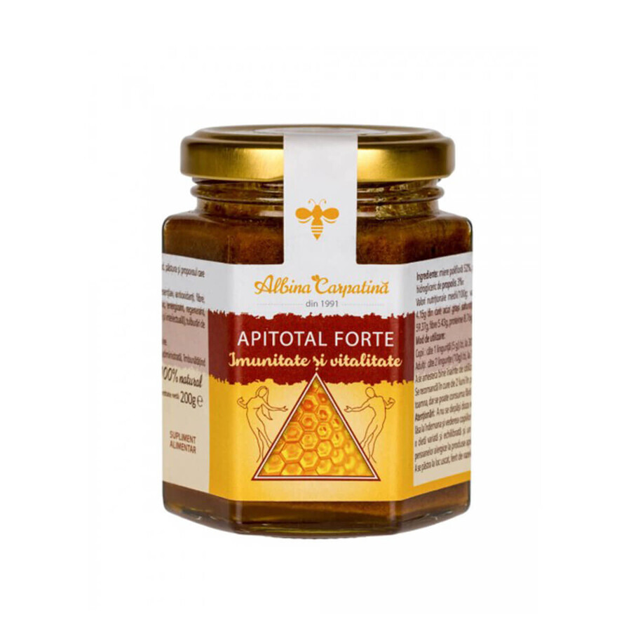 Inmunidad y vitalidad, Apitotal Forte, Abeja de los Cárpatos, 200 g, Apicola Pastoral Georgescu