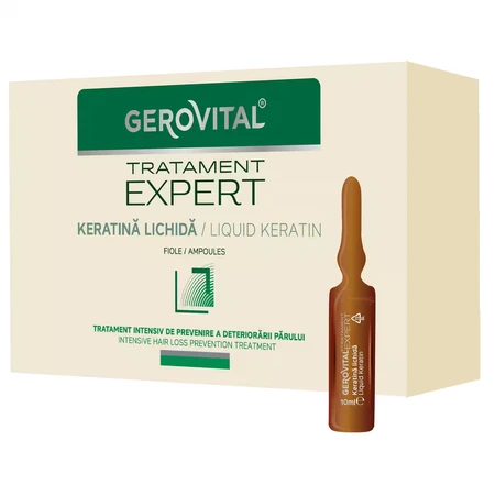Gerovital Tratament Expert Queratina líquida, 10 ampollas de 10 ml