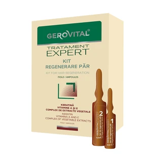 Gerovital Expert Haarherstelset, 20 ampullen (10 × 10 ml + 10 × 5 ml), Farmec